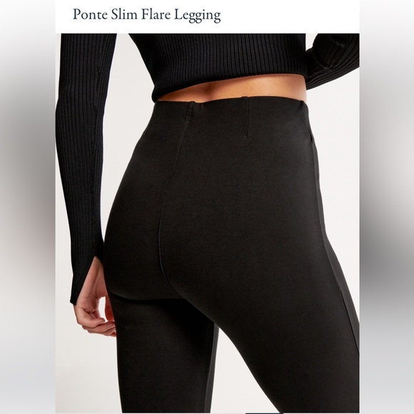 Abercrombie & Fitch • Black Ponte Slim Flare Legging Pant (M) *NWT* - Picture 6 of 10